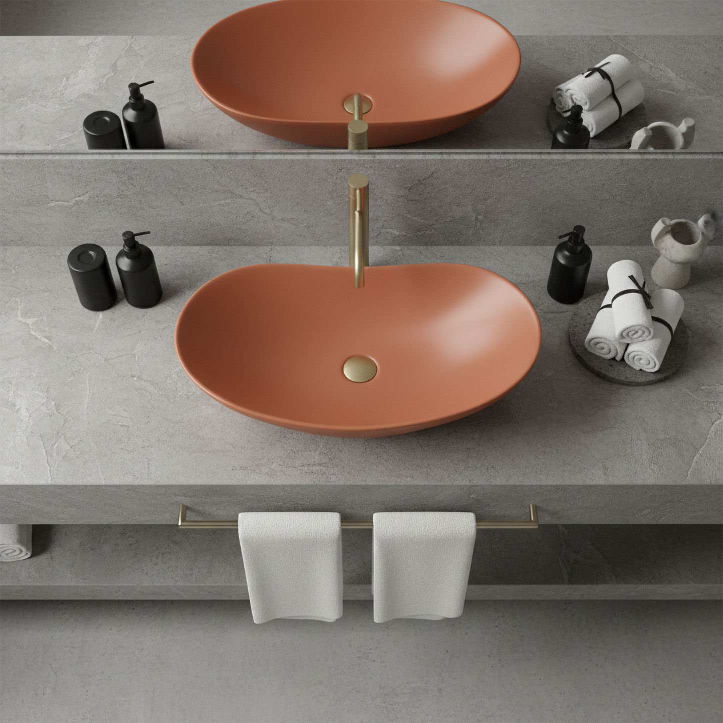 Aufsatzwaschbecken Rea Royal Cinnamon Matt  3