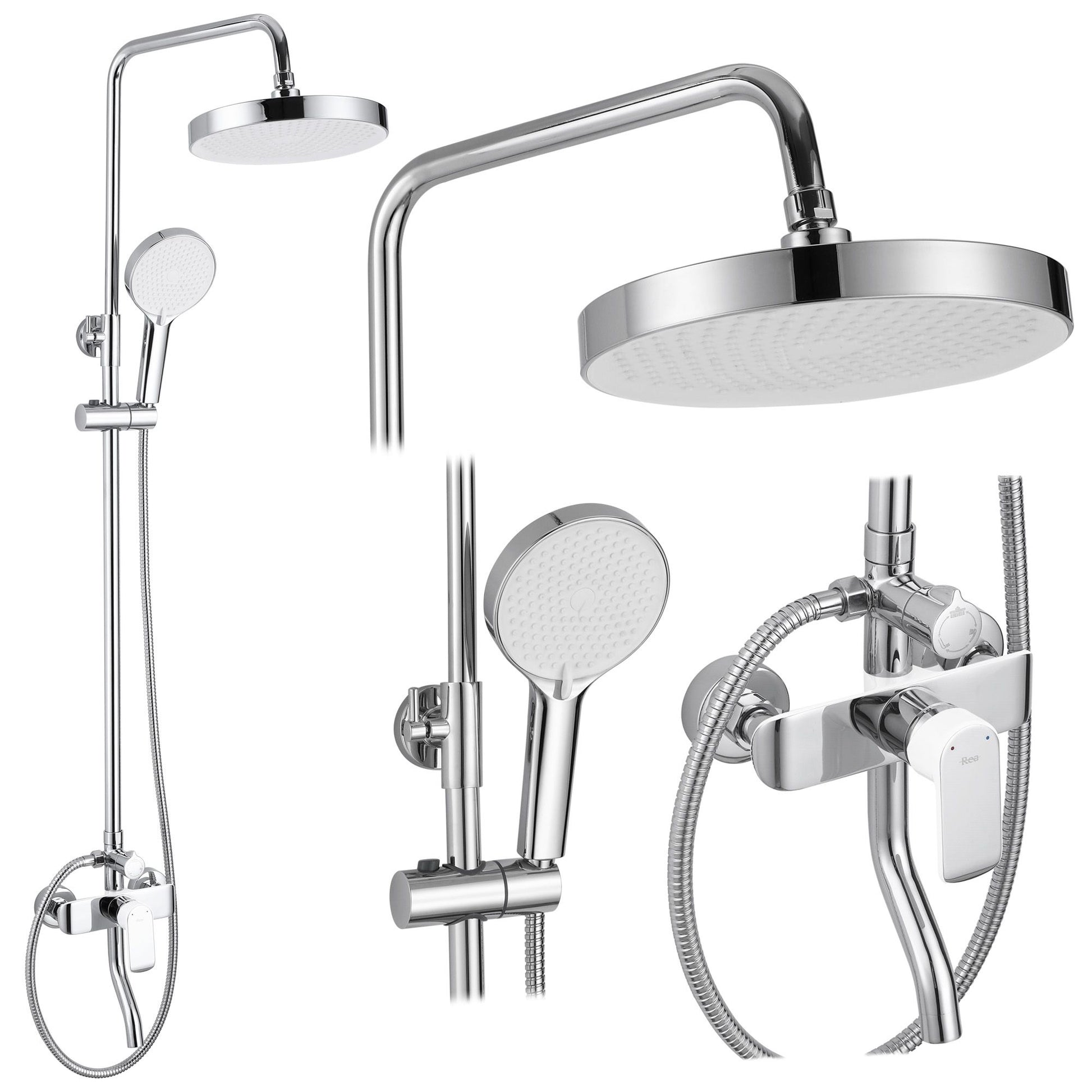 Duschgarnitur REA BLOOM WHITE CHROME  1