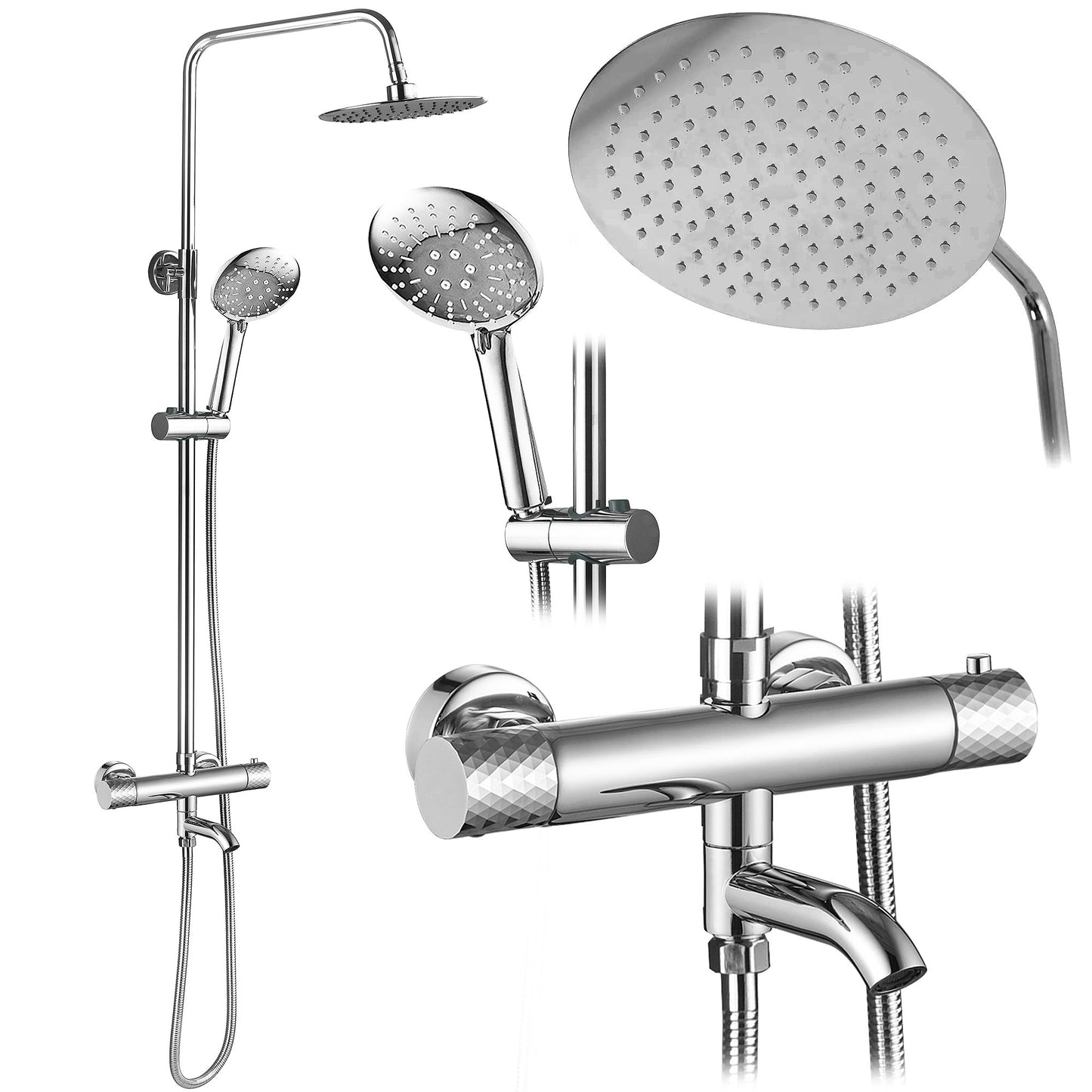 Thermostat Duschset Lungo Diamond Chrome  1