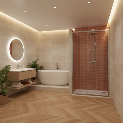 Duschtür Rea Primo Slide 140 Chrome  5