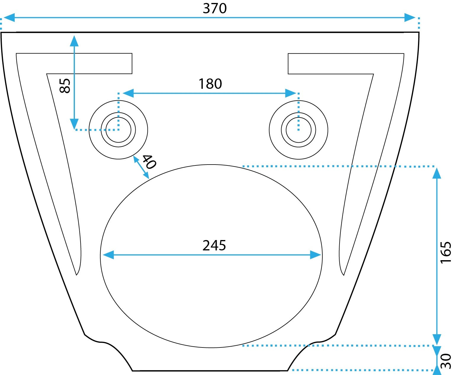 Wandhängendes Bidet Rea Olivier White  8