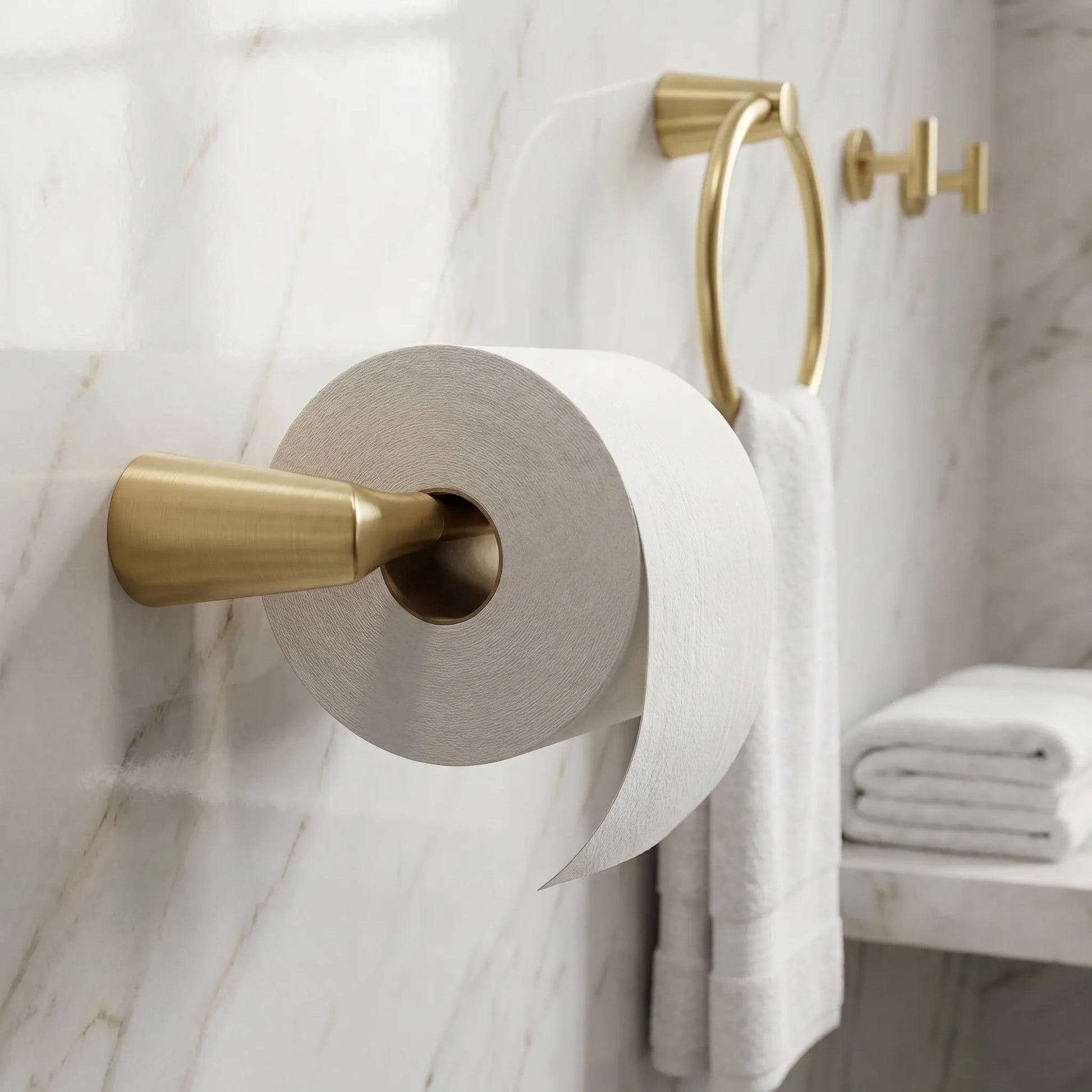 Halter für Toilettenpapier 16205 VIBE Brush Gold  2