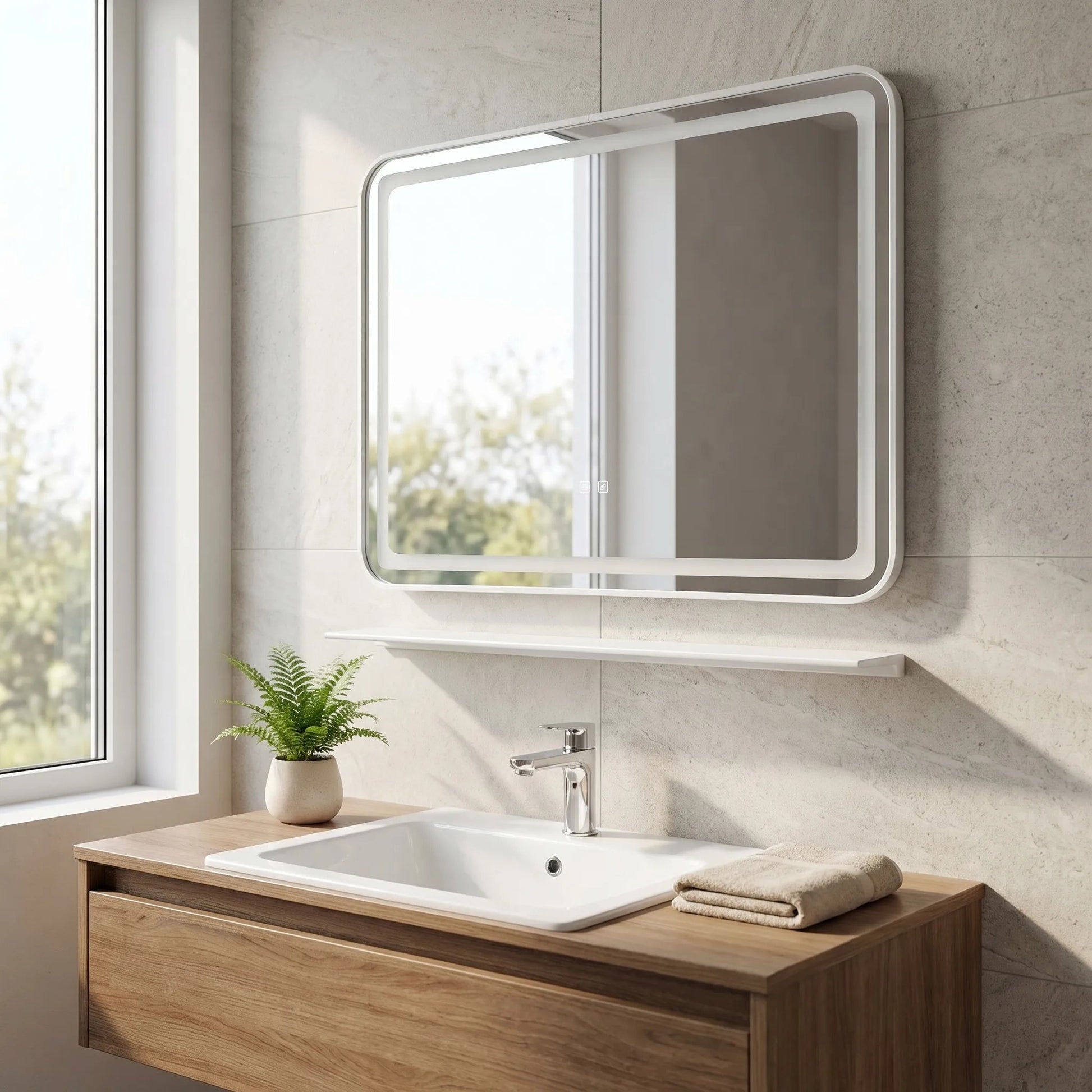 LED Regalspiegel 80x60 cm L-8060  2