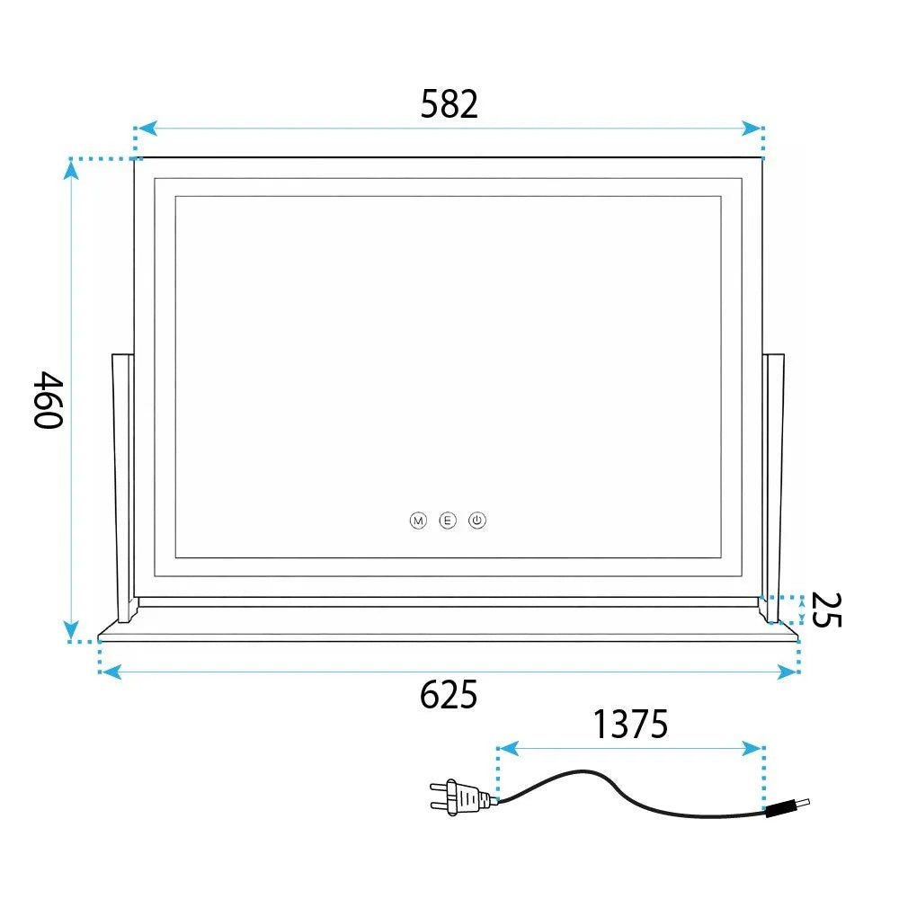 Spiegel LED STUDIO L.Gold 58x45  2