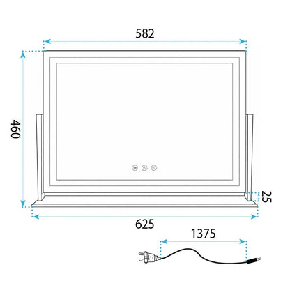 Spiegel LED STUDIO L.Gold 58x45  2