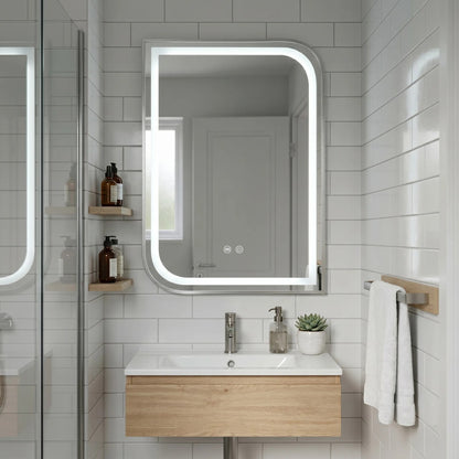 Spiegel LED ZONE 80x60 BRUSH NICKEL  2