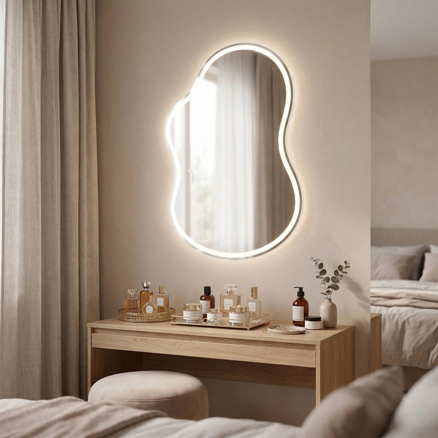 Spiegel LED UNO 80x55 cm  2