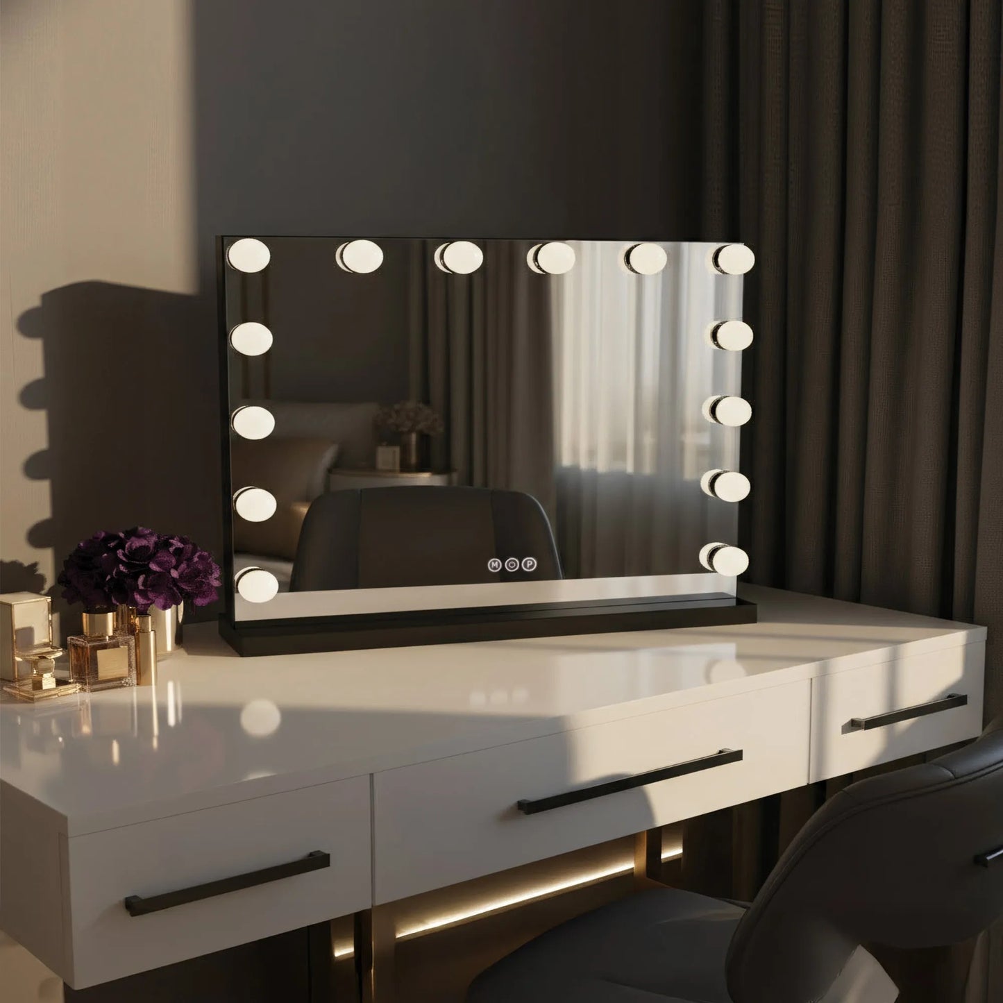 Spiegel LED HOLLYWOOD Black  2