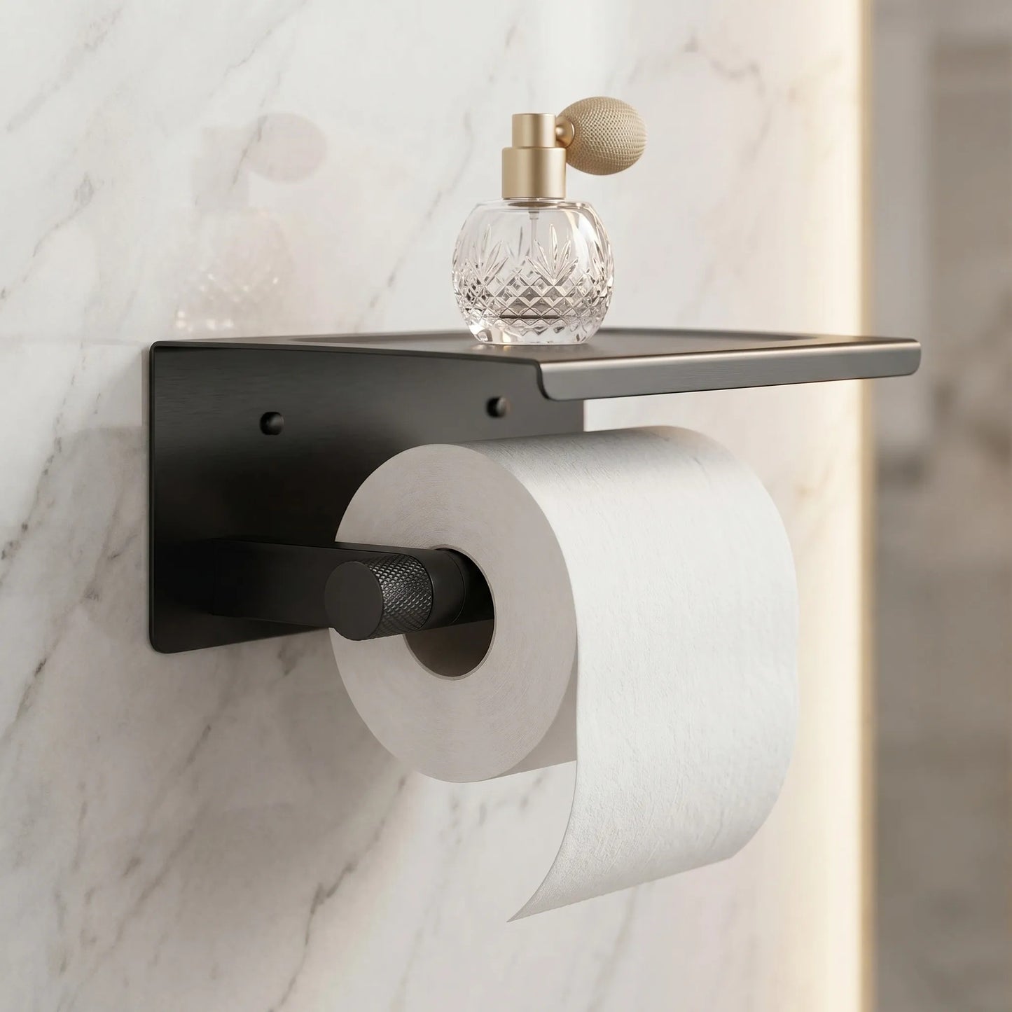 Toilettenpapierhalter mit Ablage 39105A ORI Titan  2