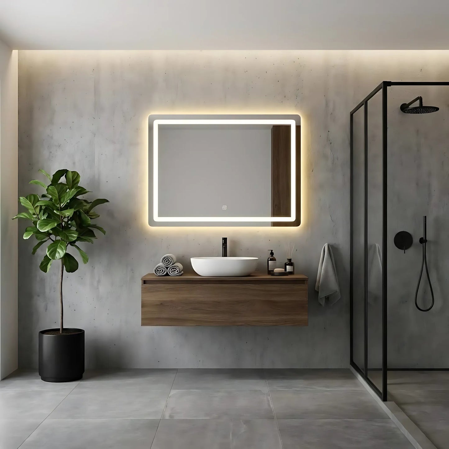 Spiegel LED 80x60cm P10407  2