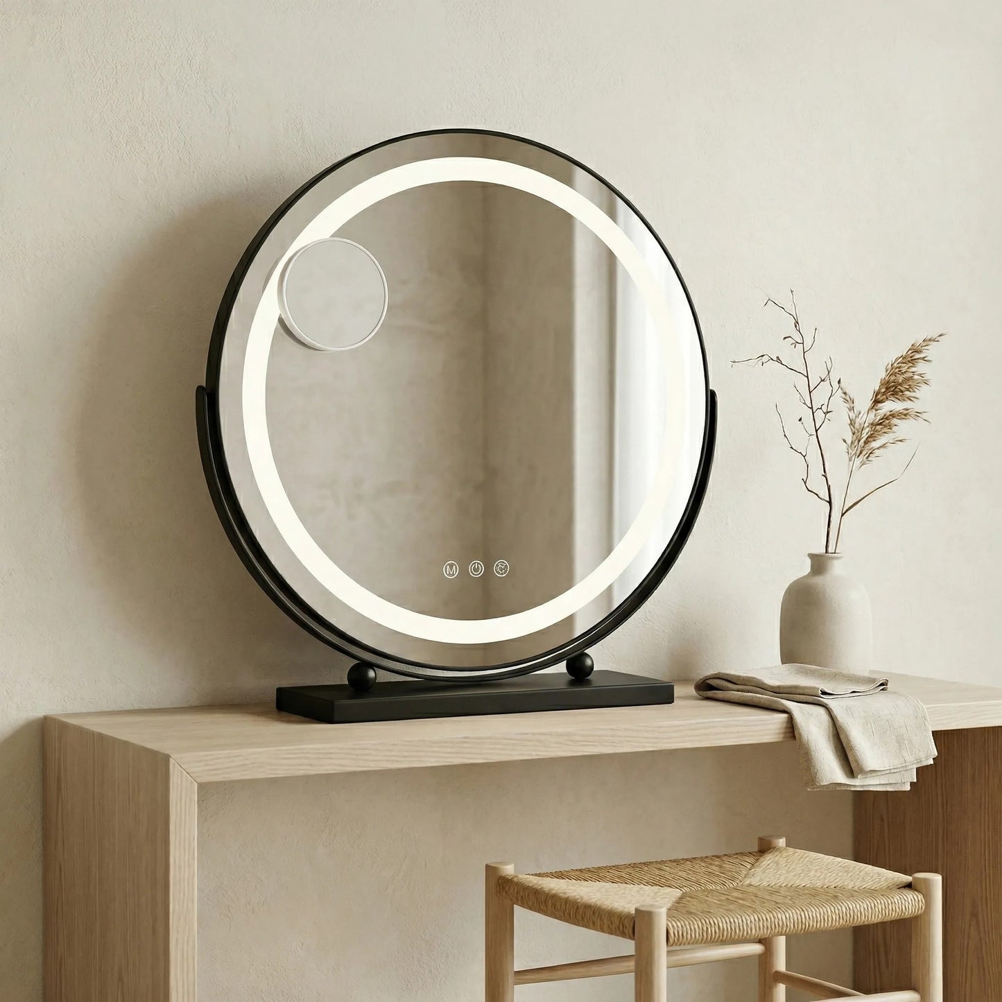 Spiegel LED MAKE-UP Black 50 cm  2