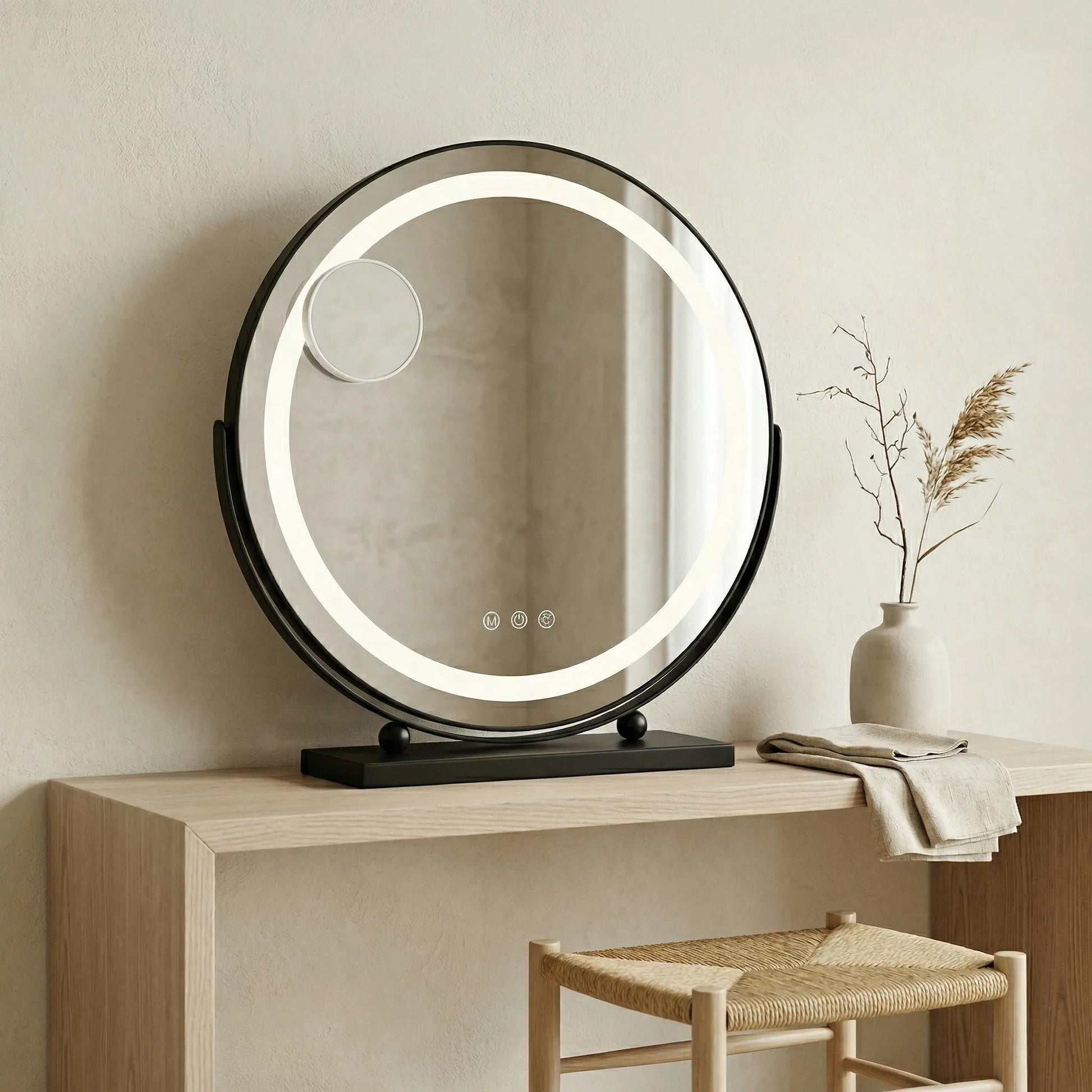 Spiegel LED MAKE-UP Black 50 cm  2