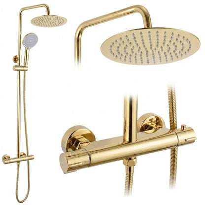 Duschset ohne Auslauf mit Thermostat Rea Lungo Gold  2