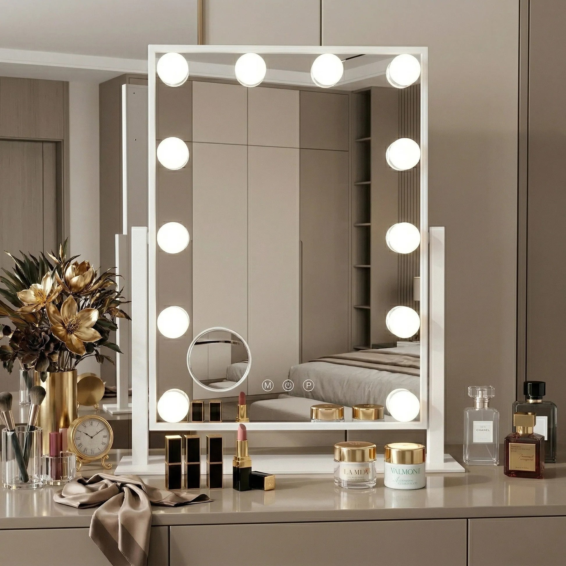 Spiegel LED HOLLYWOOD White 30x40  2