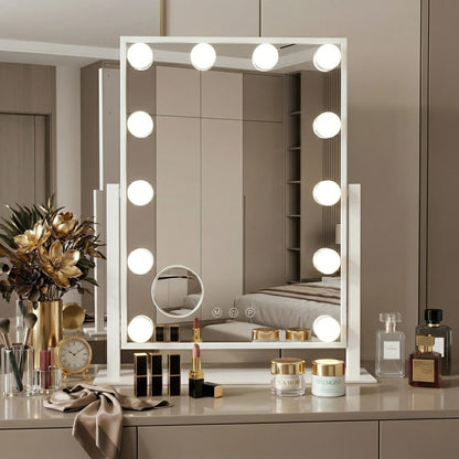 Spiegel LED HOLLYWOOD White 30x40  2