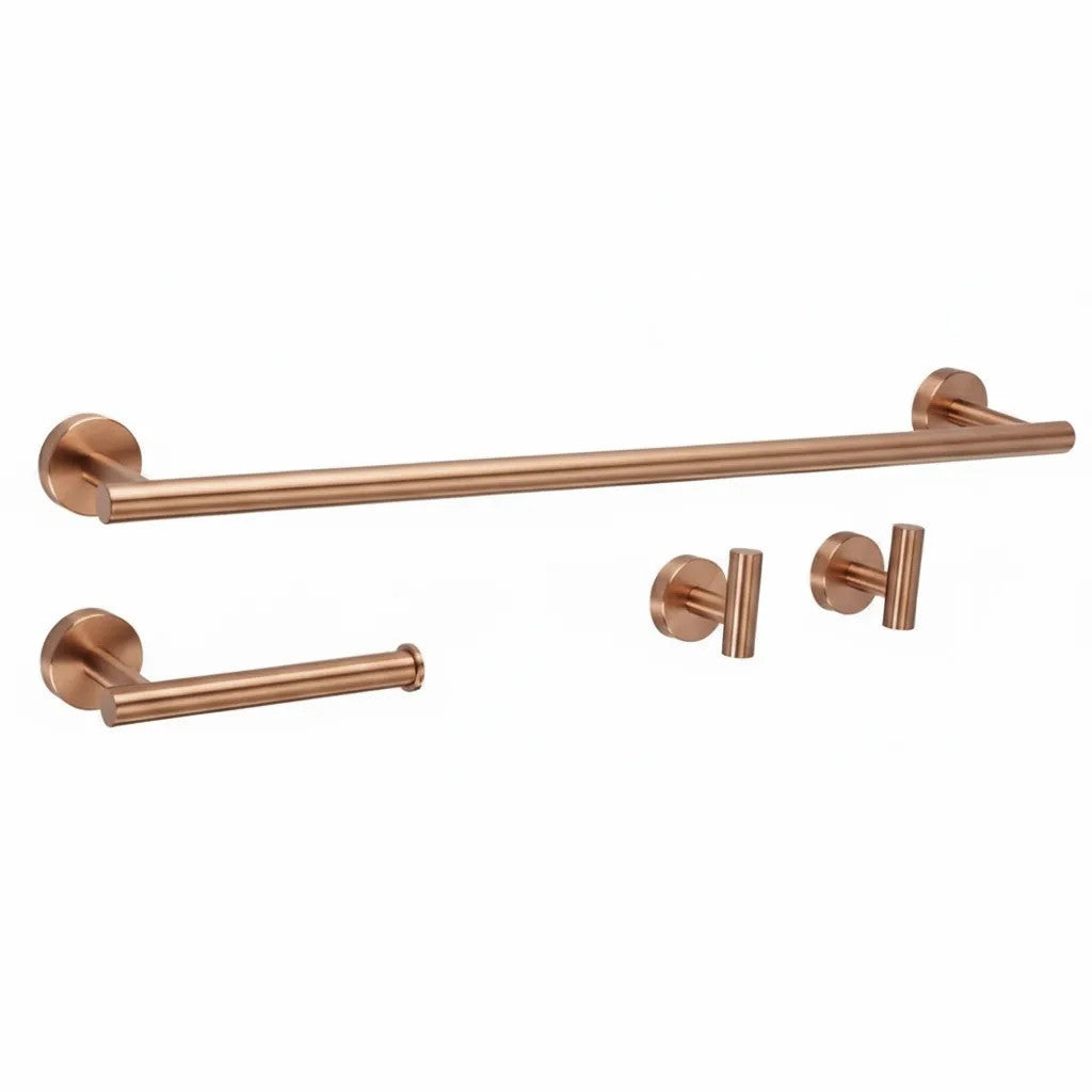 Badezimmer-Accessoire-Set Ari Brush Copper 4-teilig  2