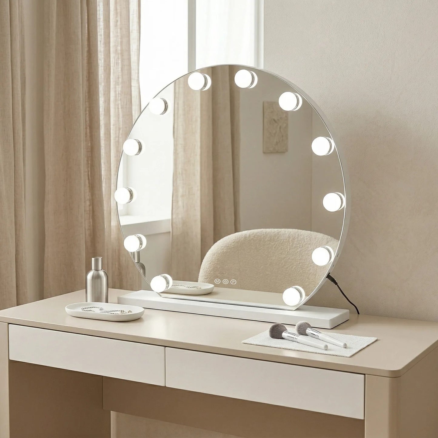 Spiegel LED HOLLYWOOD White 50 cm  2