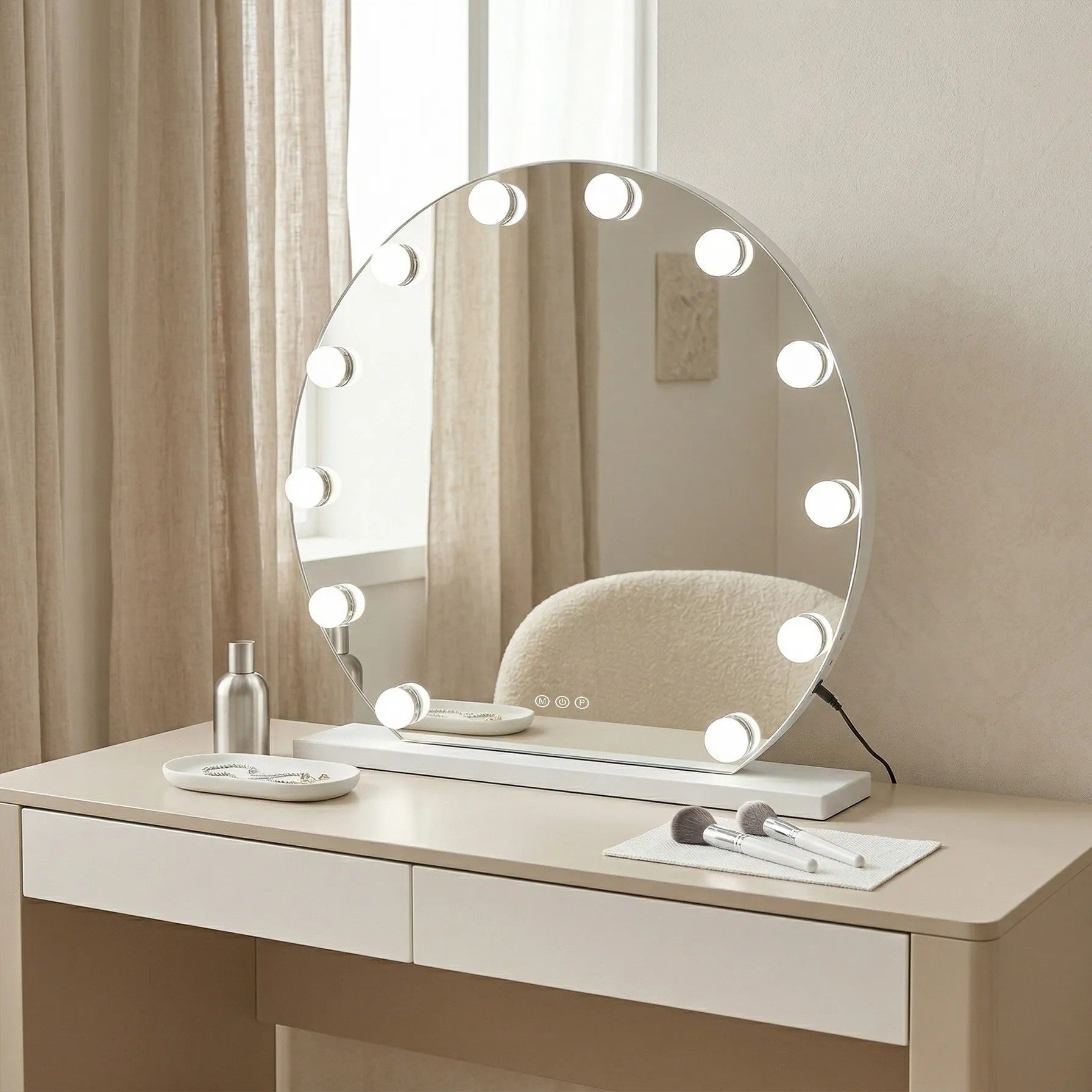 Spiegel LED HOLLYWOOD White 50 cm  2
