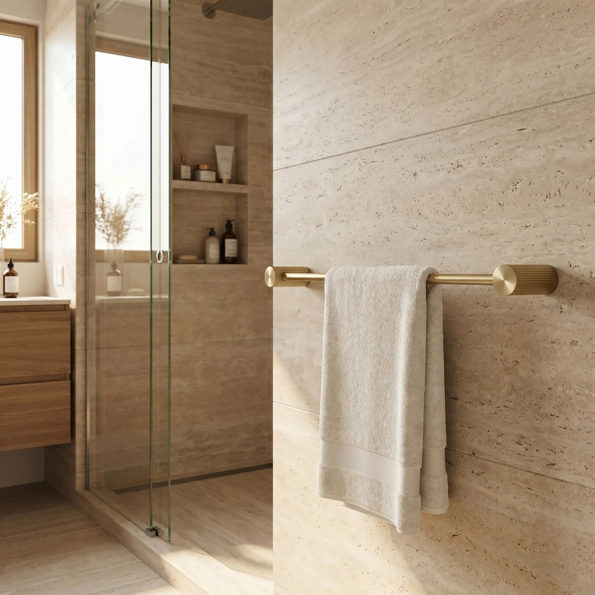 Badezimmer-Aufhänger 64101 SOLO Brush Gold 2