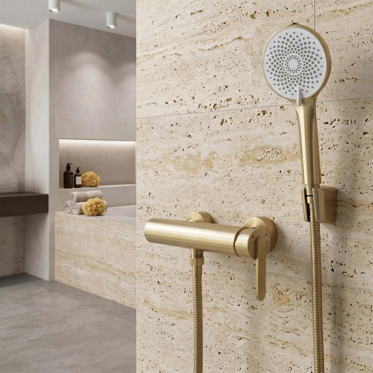 Badewannenarmatur REA Ontario Side Brush Gold 2