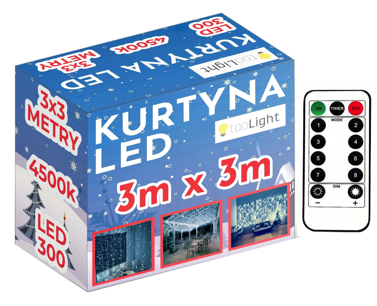 Lichterkette LED 300 Stk 3x3m Warm Lichtfarbe 2