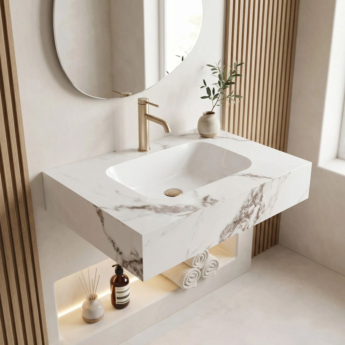 Wandwaschbecken REA Aresa Cold Jade 70 2