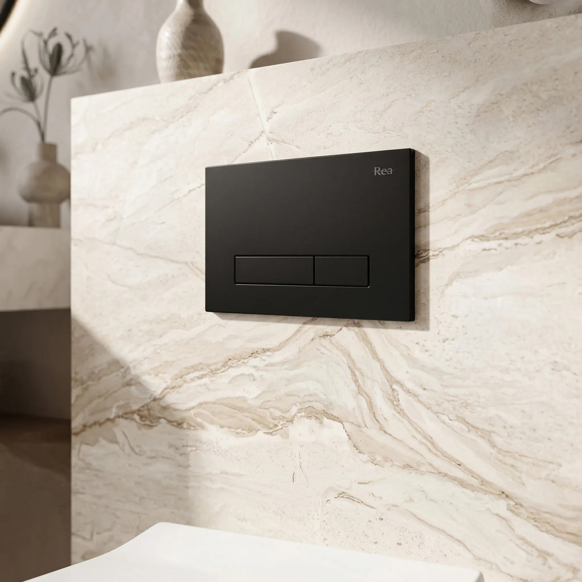 Unterputz-WC-Gestell Set Slim 024N Mit Black HD Drückerplatte 2