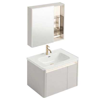 Badezimmermöbel-Set Mit Waschbecken DE07-60 Beige 60CM 2