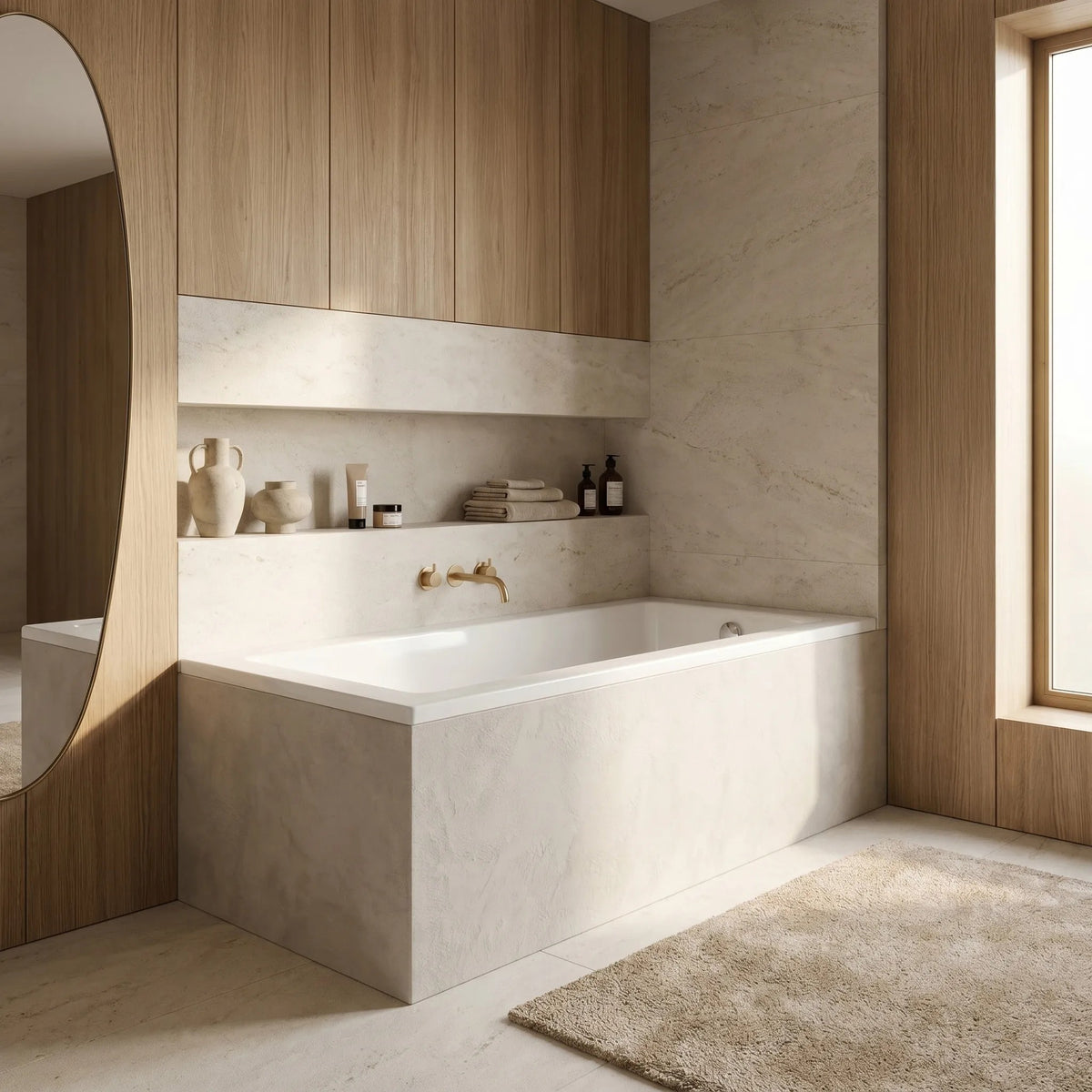 Acryl-Einbaubadewanne Rea Prima 140 2