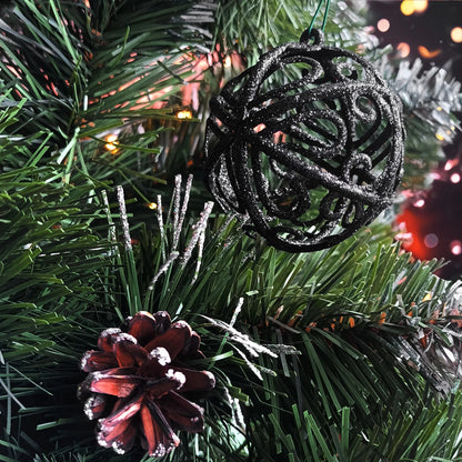 Christbaumkugeln 6 Stück BLACK SET6 KL-21X25 2