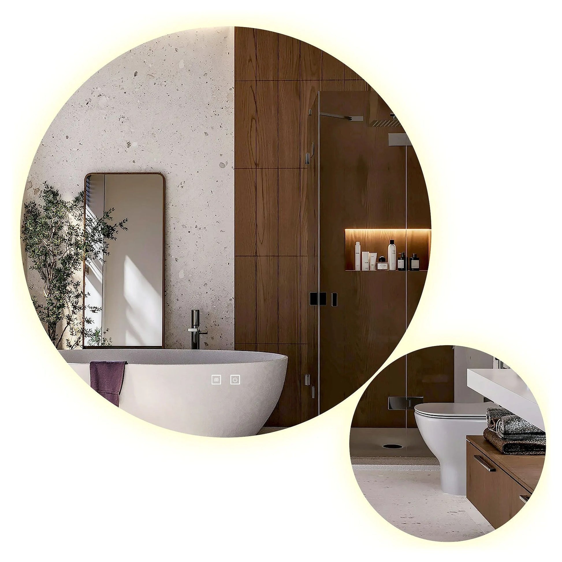 Spiegel LED R-9045 90cm + 45cm  2
