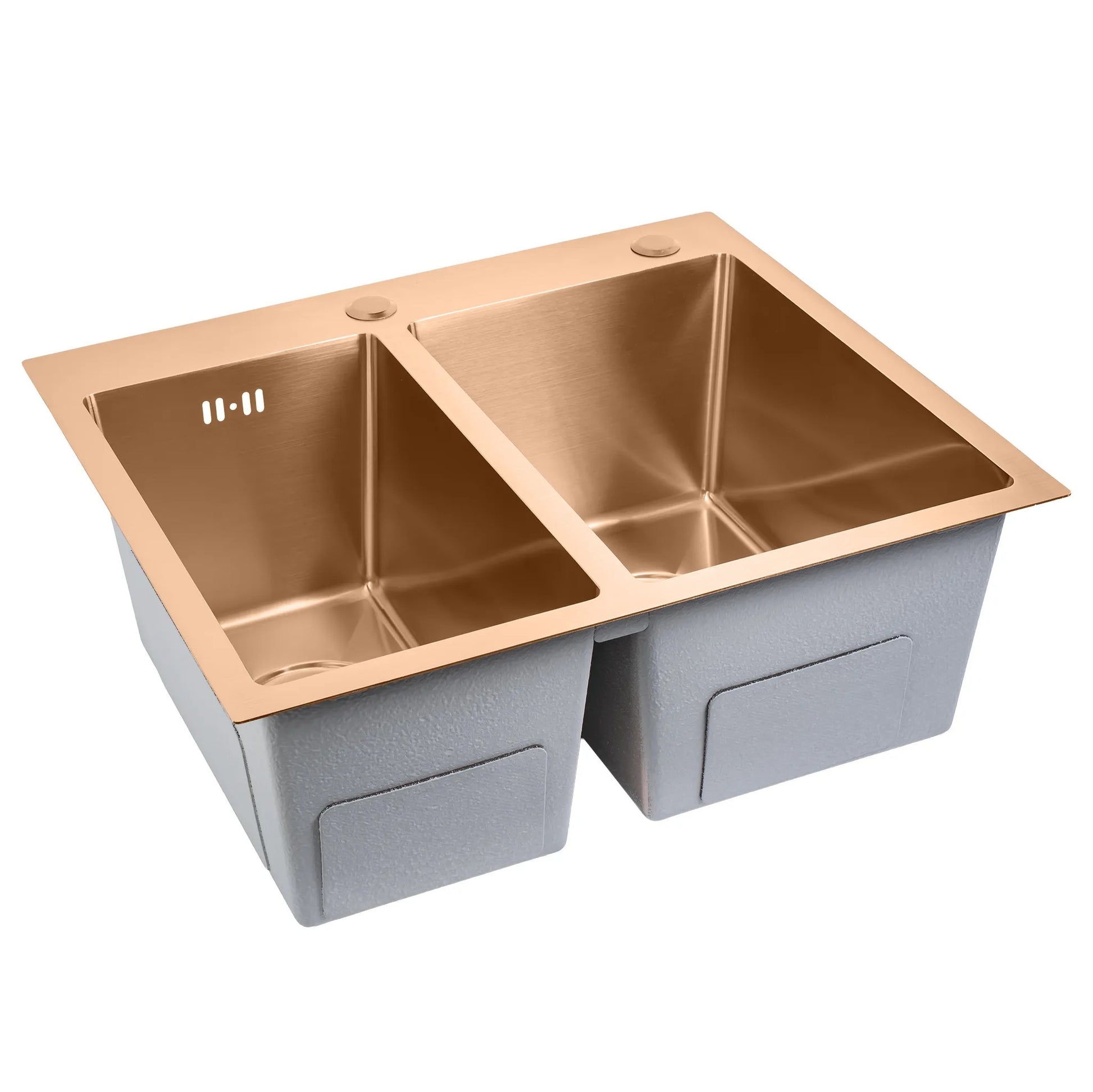 Edelstahlspüle Toby BRUSH COPPER ohne Küchenarmatur 2