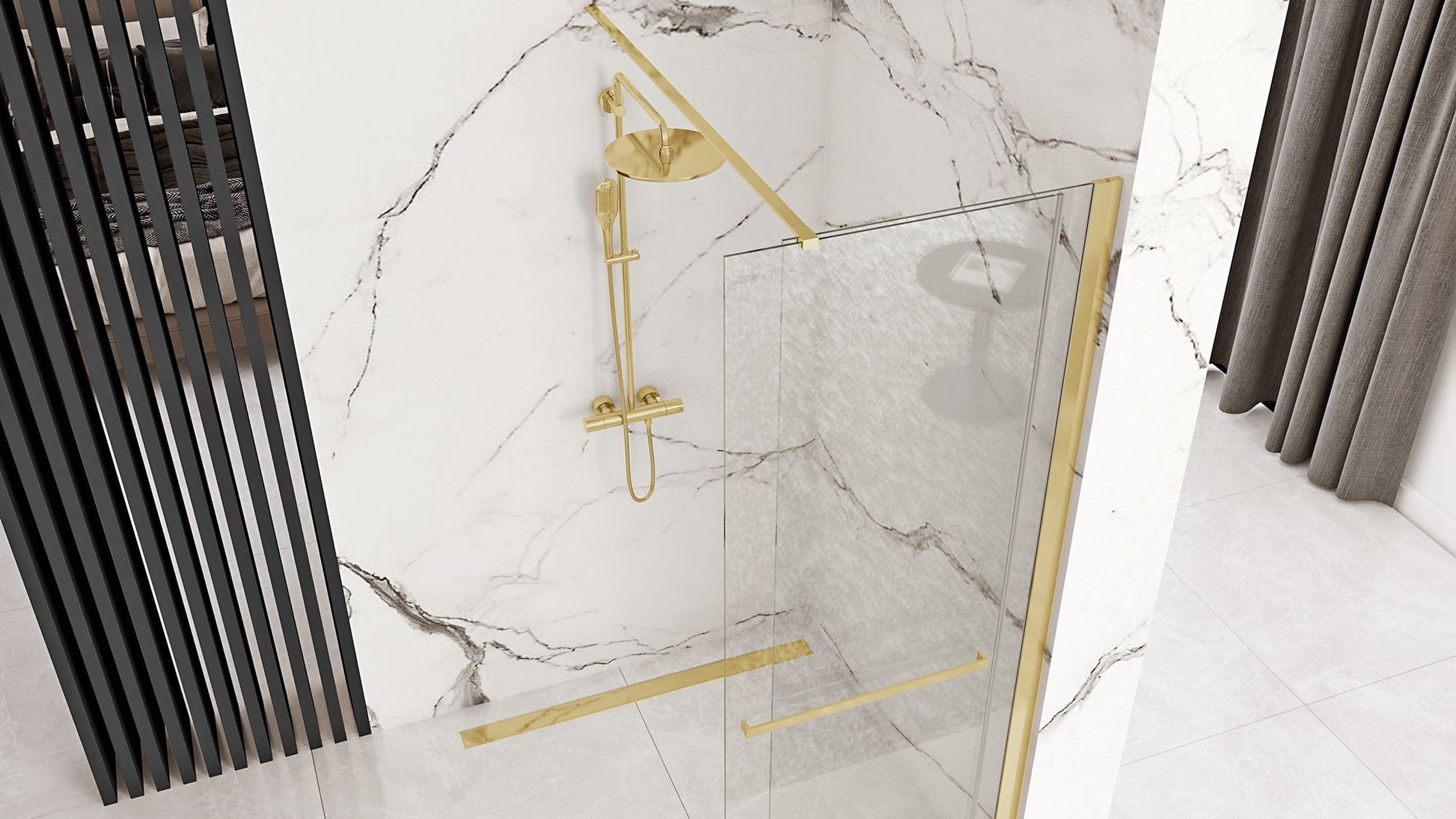 Duschwand Rea Cortis GOLD 100  5
