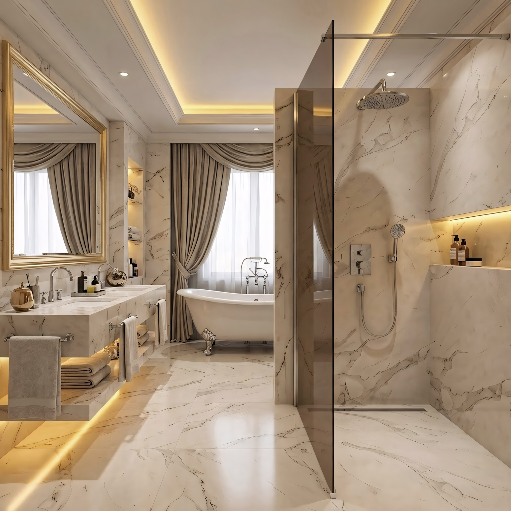 Duschwand Rea Flexi Brown / Chrome 130  7