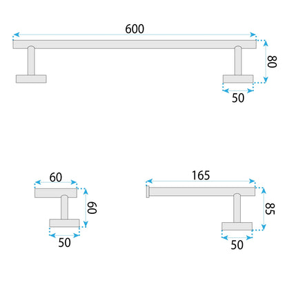 Badezimmer-accessoire-set Ari Black 4-teilig  10
