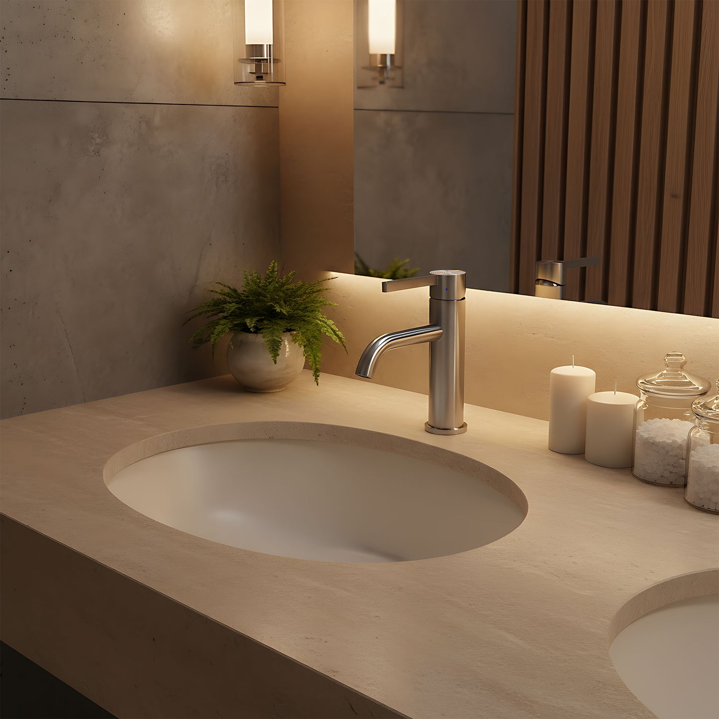 Waschbeckenarmatur Rea Foster Nickel Brush Low  5