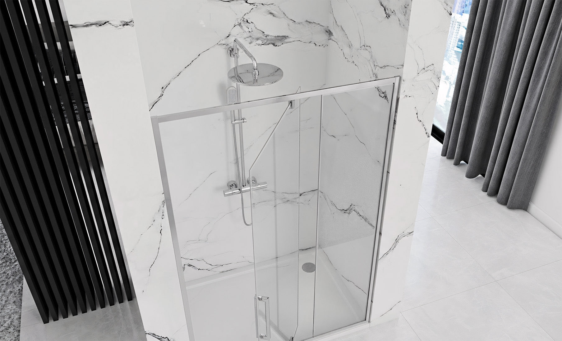 Duschtür Rea Rapid Swing Chrom 120  3