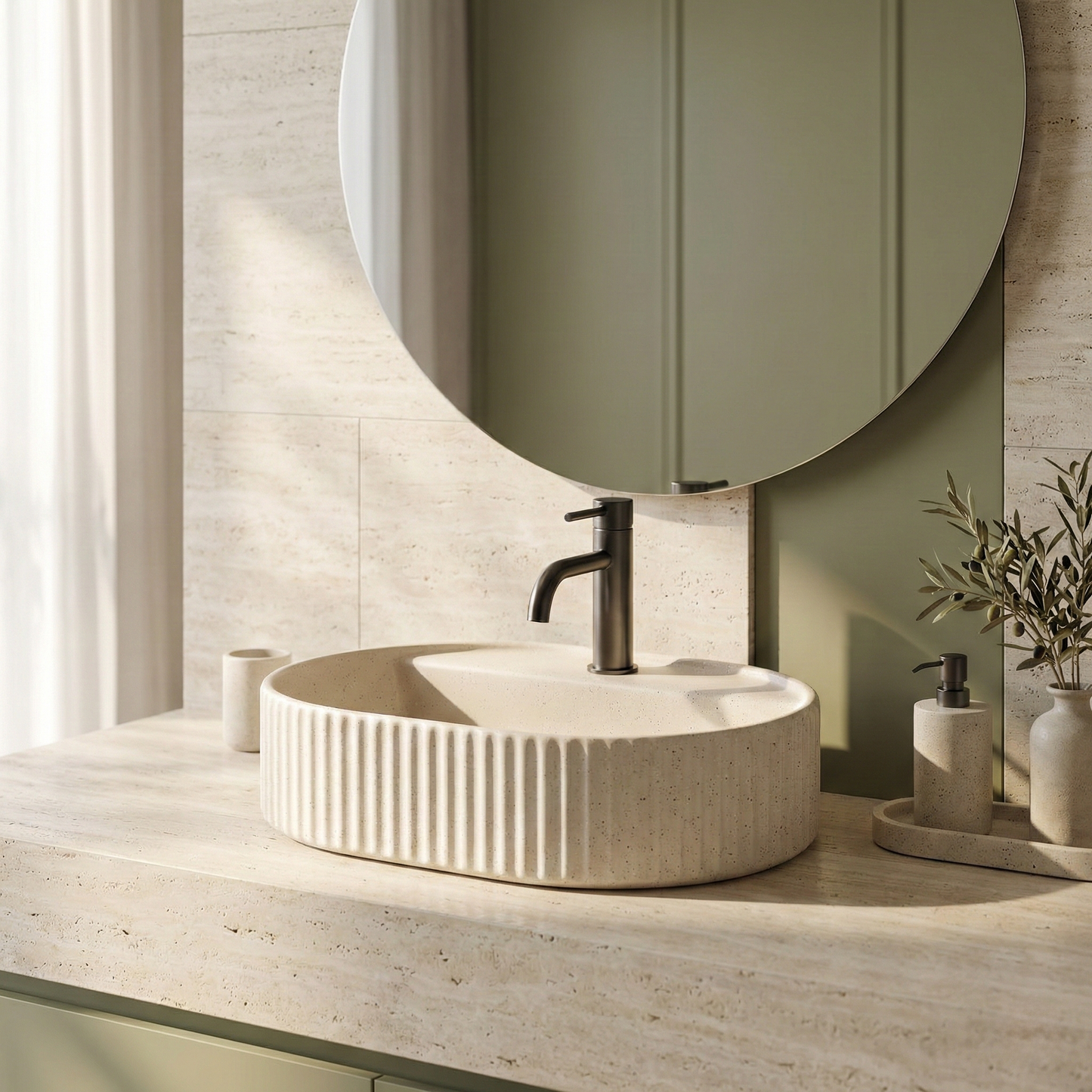 Aufsatzwaschbecken Rea Marcela 50 Vanilla  5