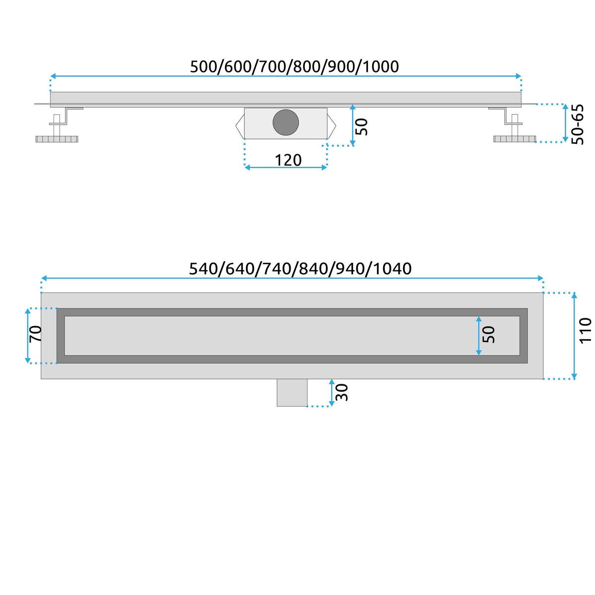 Duschrinne Rea Neox Titan 100 12
