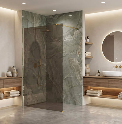 Duschwand Rea Flexi Brown / Gold 80  4