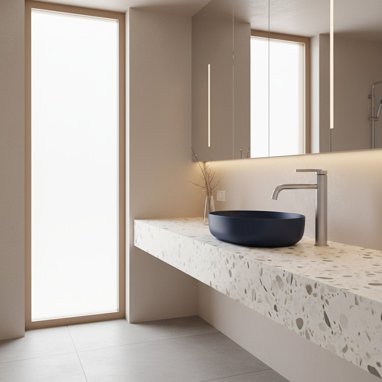 Waschbeckenarmatur Rea Argon Brush Nickel High  2