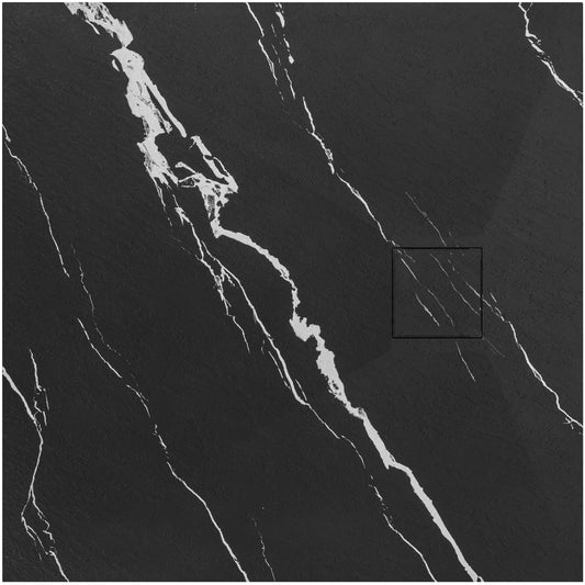 Duschtasse Magnum CARRARA BLACK 90x90  1