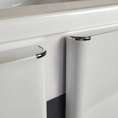 Badezimmermöbel-Set mit Waschbecken Tula 60cm White  4
