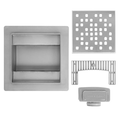 Duschrinne REA DOTS Nickel Brush 12x12  6