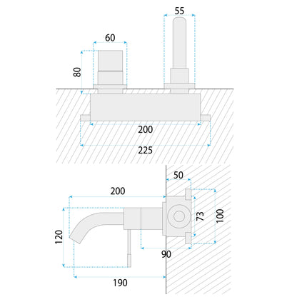 Unterputz Armatur Rea Lungo Diamond Chrom + Box  9