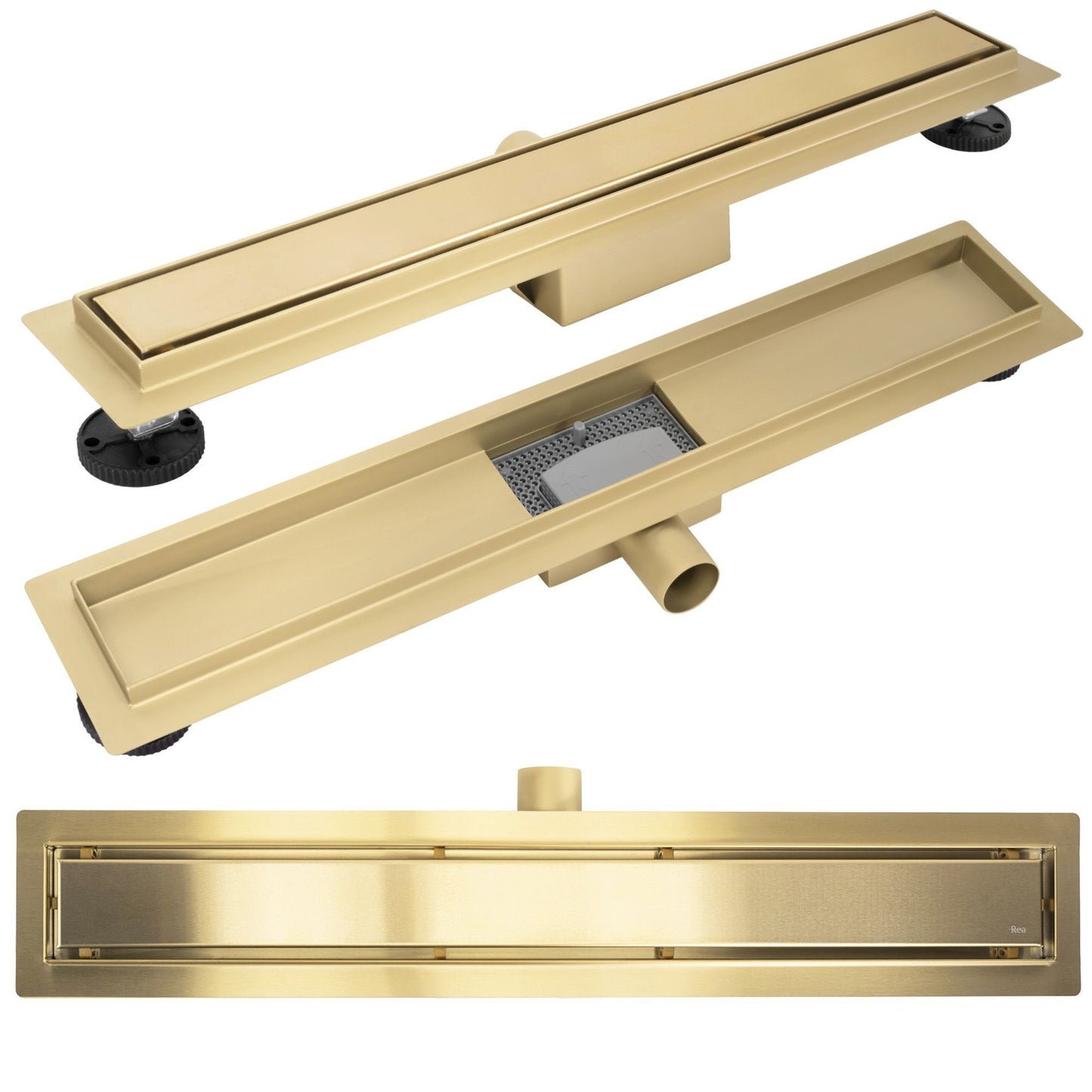 Duschrinne Rea Neox Brush Gold 100  1