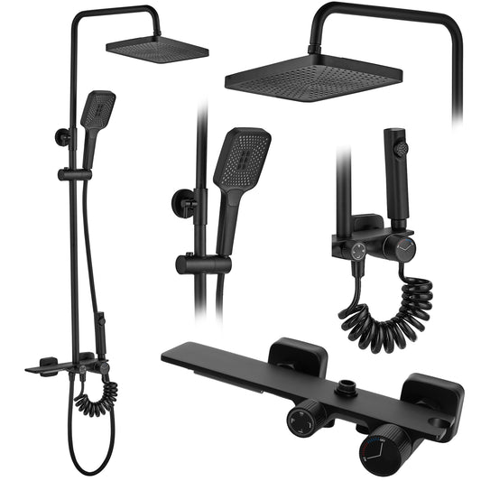 Duschgarnitur REA HELIX Black  1