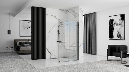 Duschwand Rea Cortis Black 120  3
