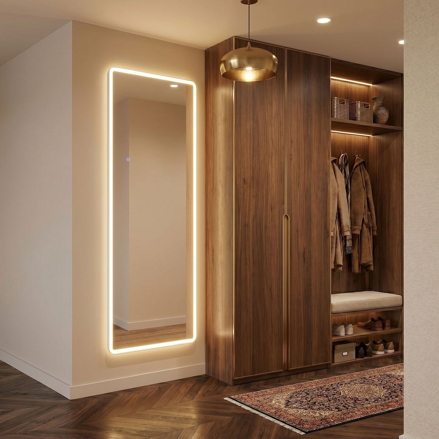 Spiegel LED Classico 60x170cm White  8
