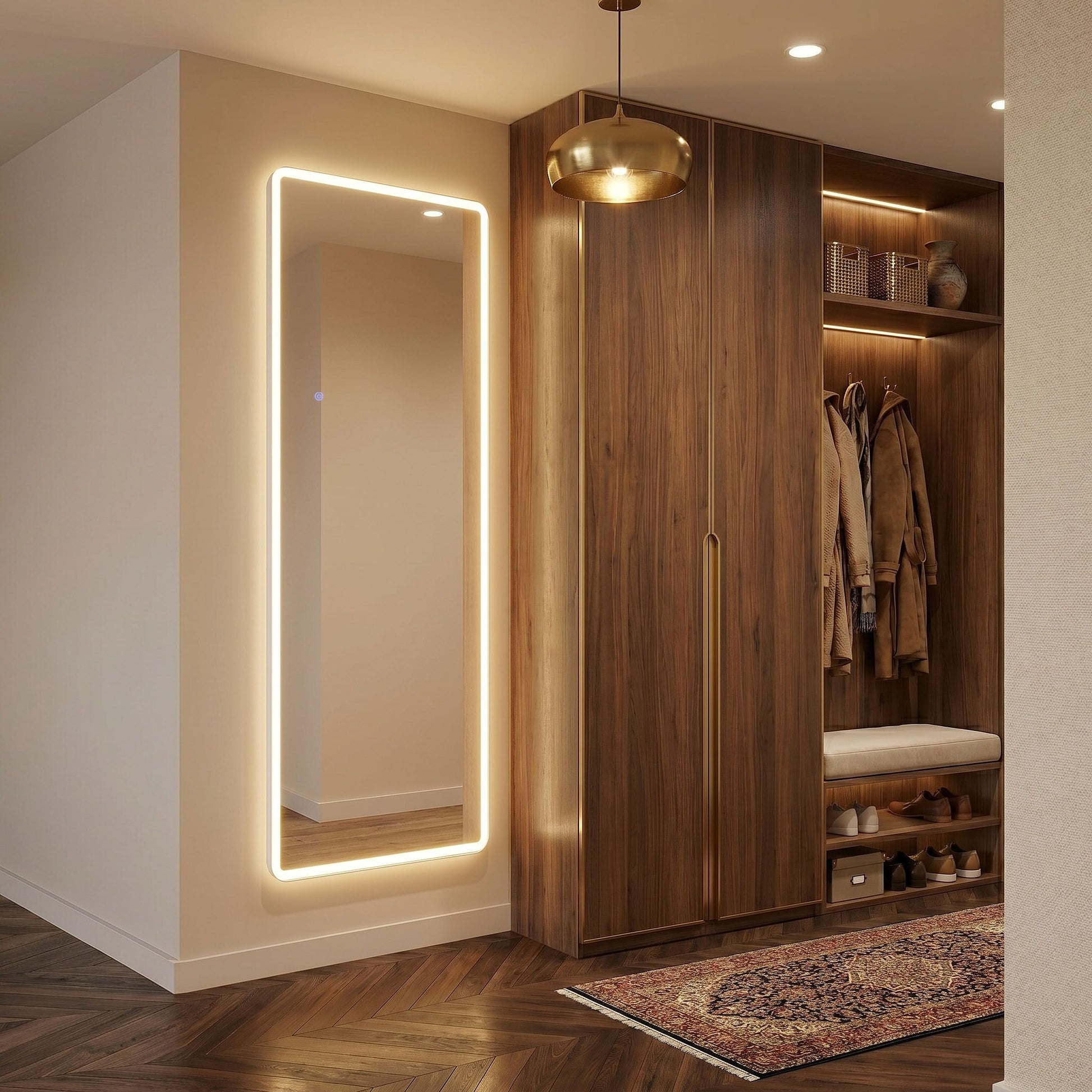 Spiegel LED Classico 60x170cm White  8